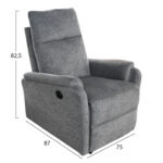 ΠΟΛΥΘΡΟΝΑ RELAX ΜΕ ΗΛΕΚΤΡΙΚΗ ΑΝΑΚΛΙΣΗ SYNTHIA LH10.3309.03 ΓΚΡΙ ΥΦΑΣΜΑ 75x86x100Yεκ - Image 2