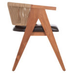 ΠΟΛΥΘΡΟΝΑ ΤΡΑΠΕΖΑΡΙΑΣ BRANN LH10.18238.11 ΞΥΛΟ ΤΕΑΚ-ΚΑΦΕ PU-ΣΧΟΙΝΙ 60x67x76Υεκ. - Image 4