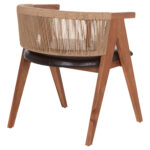 ΠΟΛΥΘΡΟΝΑ ΤΡΑΠΕΖΑΡΙΑΣ BRANN LH10.18238.11 ΞΥΛΟ ΤΕΑΚ-ΚΑΦΕ PU-ΣΧΟΙΝΙ 60x67x76Υεκ. - Image 5