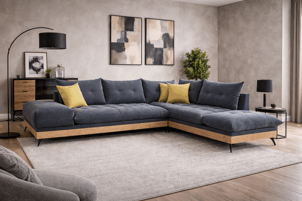 ΓΩΝΙΑΚΟΣ ΚΑΝΑΠΕΣ 300_x_230_x_96 "RANIA" - Image 1