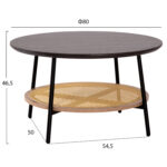 ΣΕΤ 2ΤΜΧ ΤΡΑΠΕΖΙΑ ΣΑΛΟΝΙΟΥ SEWELL LH10.21087 MDF-ΜΕΤΑΛΛΟ-ΣΥΝΘΕΤΙΚΟ RATTAN Φ80εκ & Φ45εκ - Image 2