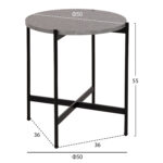 ΣΕΤ 2ΤΜΧ ΤΡΑΠΕΖΙΑ ΣΑΛΟΝΙΟΥ RONDA LH10.21089.01 MDF ΓΚΡΙ ΜΑΡΜΑΡΟ Φ80εκ & Φ50εκ - Image 3
