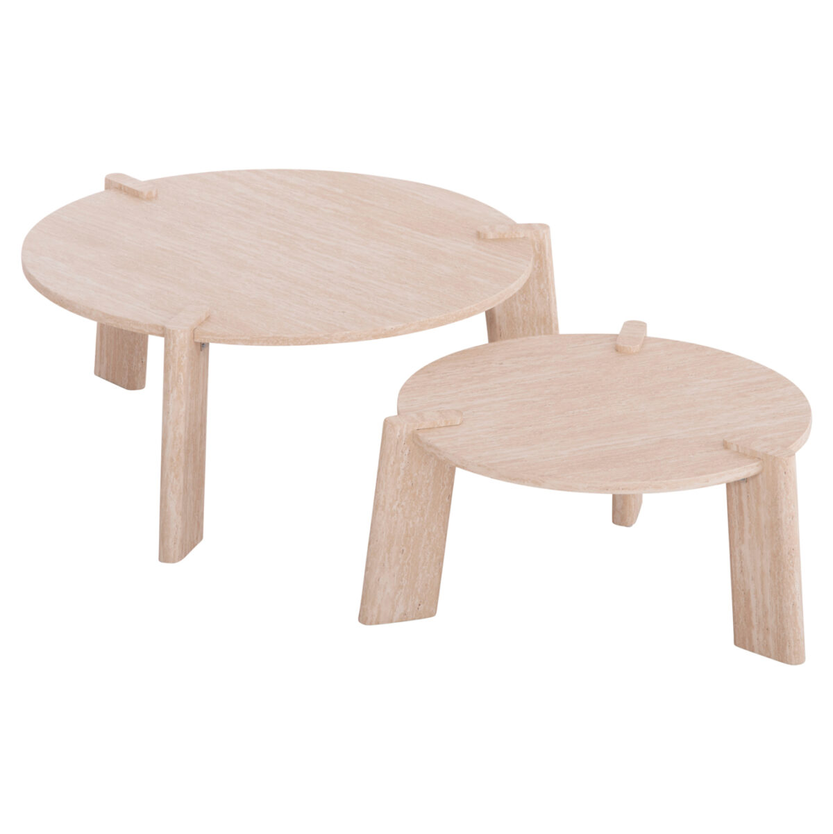 ΣΕΤ 2ΤΜΧ ΤΡΑΠΕΖΙΑ ΣΑΛΟΝΙΟΥ EQUIL LH10.9943.01 MDF ΜΕ ΜΕΛΑΜΙΝΗ-ΦΥΣΙΚΟ 66x66εκ + 87x87εκ - Image 3