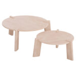 ΣΕΤ 2ΤΜΧ ΤΡΑΠΕΖΙΑ ΣΑΛΟΝΙΟΥ EQUIL LH10.9943.01 MDF ΜΕ ΜΕΛΑΜΙΝΗ-ΦΥΣΙΚΟ 66x66εκ + 87x87εκ - Image 3