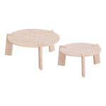 ΣΕΤ 2ΤΜΧ ΤΡΑΠΕΖΙΑ ΣΑΛΟΝΙΟΥ EQUIL LH10.9943.01 MDF ΜΕ ΜΕΛΑΜΙΝΗ-ΦΥΣΙΚΟ 66x66εκ + 87x87εκ - Image 4