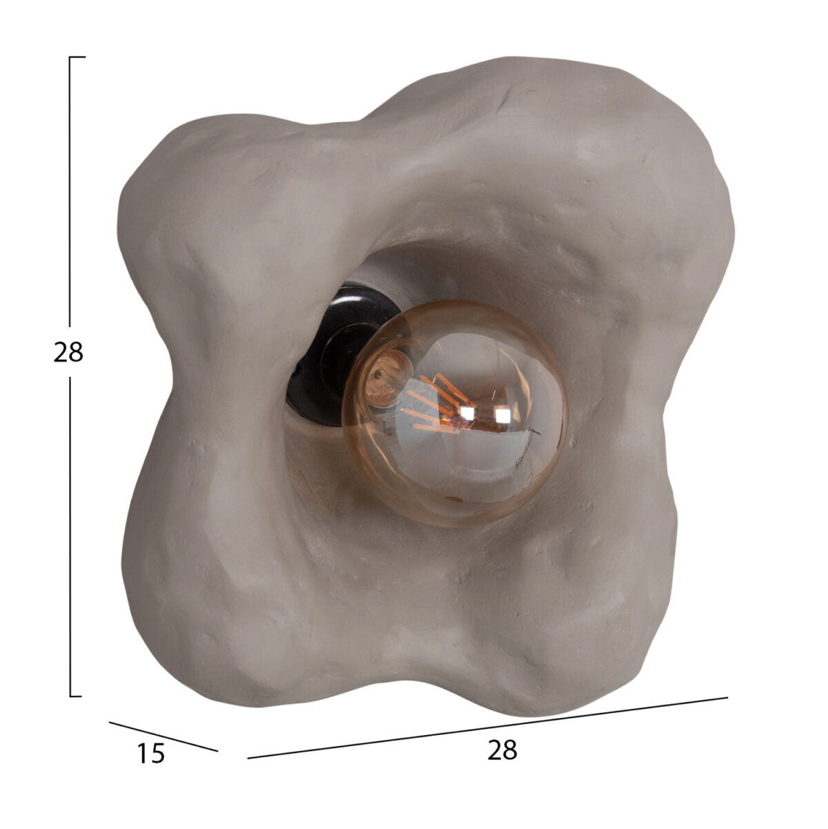 ΣΕΤ 3TMX ΕΠΙΤΟΙΧΙA ΦΩΤΙΣΤΙΚA LUXON LH10.10725.02 FIBER CEMENT ΣΕ ΓΚΡΙ [S-M-L] - Image 3