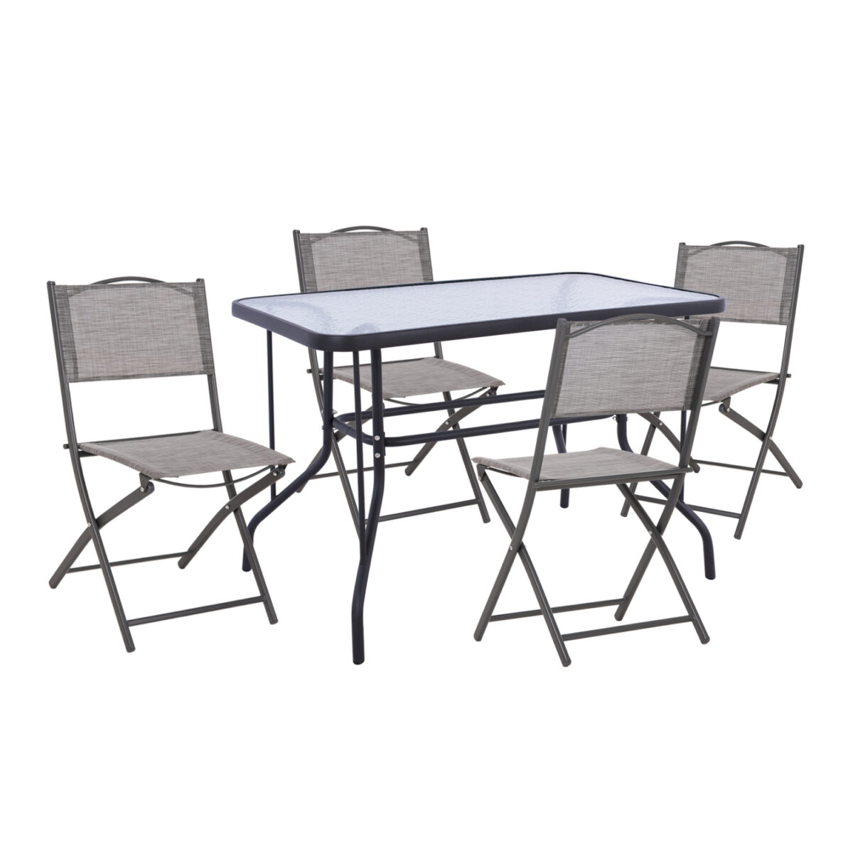 set-exchoroy-5tmch-fb921033-metalliko-tr ΣΕΤ ΕΞ.ΧΩΡΟΥ 5ΤΜΧ MAG LH10.21033.01 ΤΡΑΠΕΖΙ ADAM & 4 ΠΤΥΣΣΟΜΕΝΕΣ ΚΑΡΕΚΛΕΣ ΓΚΡΙ - Image 1
