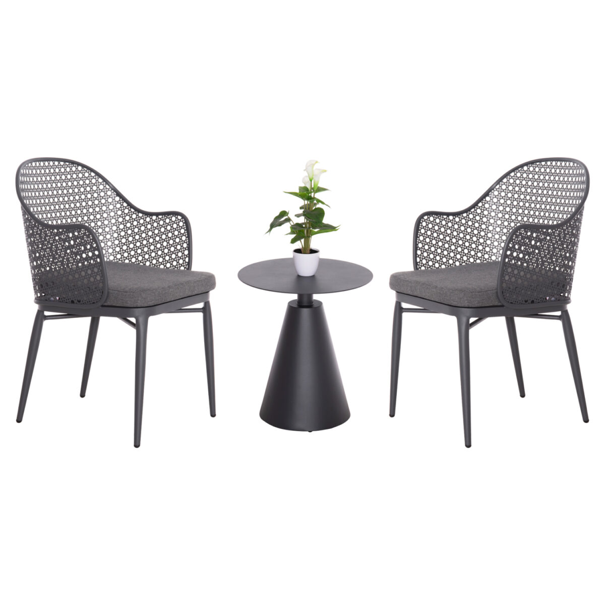 ΣΕΤ LOUNGE 3TMX ΕΞ.ΧΩΡΟΥ OREGO LH10.21106.01 ΑΛΟΥΜΙΝΙΟ ΣΕ ΣΚΟΥΡΟ ΓΚΡΙ - Image 1