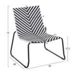 ΣΕΤ LOUNGE 3TMX ΕΞ.ΧΩΡΟΥ PONY LH10.21193 ΜΕΤΑΛΛΟ ΣΕ ΓΚΡΙ--ΣΥΝΘ.RATTAN ΣΕ ΛΕΥΚΟ-ΜΑΥΡΟ - Image 3