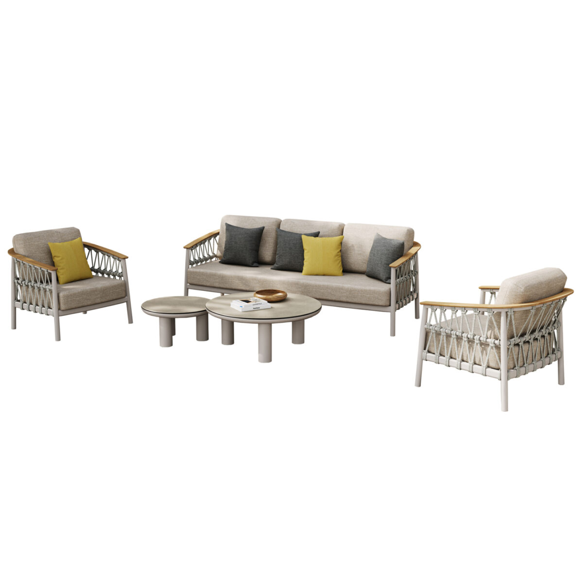 set-saloni-5tmch-fb9642602-krem-aloymini ΣΕΤ ΣΑΛΟΝΙ 5ΤΜΧ STREAM LH10.6426.02 ΚΡΕΜ ΑΛΟΥΜΙΝΙΟ--ΜΠΕΖ ΣΧΟΙΝΙ & OLEFIN - Image 1