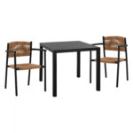 ΣΕΤ ΤΡΑΠΕΖΑΡΙΑ 3ΤΜΧ ΤΡΑΠΕΖΙ ΑΛΟΥΜΙΝΙΟΥ 80X80 & ΠΟΛΥΘΡΟΝΕΣ ΑΝΘΡΑΚΙ LH10.11438