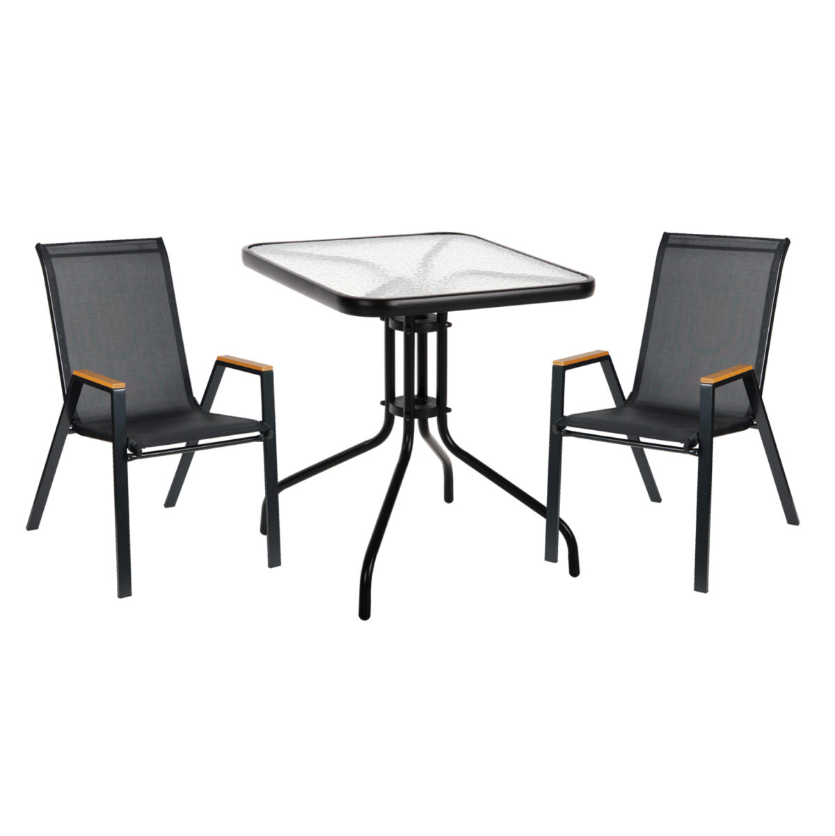 set-trapezarias-3tmch-fb91073003-2-karek ΣΕΤ ΤΡΑΠΕΖΑΡΙΑΣ 3ΤΜΧ FIGO LH10.10730.03-- 2 ΚΑΡΕΚΛΕΣ & ΤΕΤΡΑΓΩΝΟ ΤΡΑΠΕΖΙ 60x60εκ ΜΑΥΡΟ - Image 1
