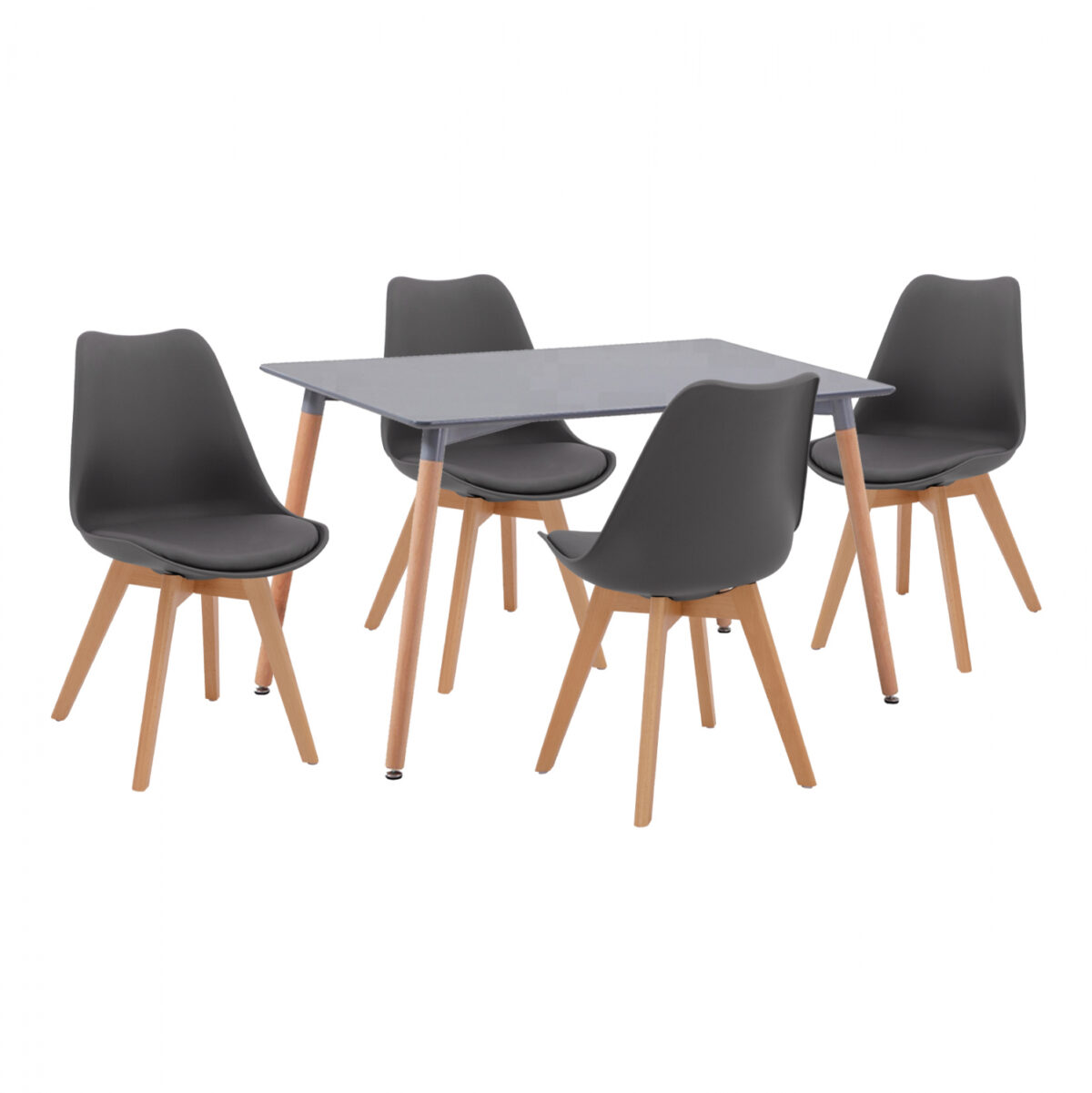 set-trapezarias-5-tmch-trapezi-oxia-me-k ΣΕΤ ΤΡΑΠΕΖΑΡΙΑΣ 5 ΤΜΧ ΤΡΑΠΕΖΙ ΟΞΙΑ ΜΕ ΚΑΡΕΚΛΕΣ VEGAS ΣΚΟΥΡΟ ΓΚΡΙ LH10.11315 120x80x73 cm - Image 1