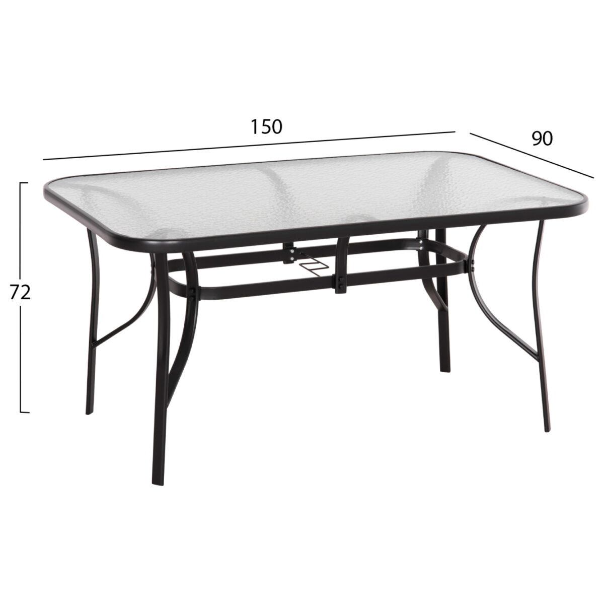 ΣΕΤ ΤΡΑΠΕΖΑΡΙΑΣ 5ΤΜΧ BRUNO LH10.10729.03 ΚΑΡΕΚΛΕΣ ΜΕΤΑΛΛΙΚΕΣ & ΤΡΑΠΕΖΙ 150x90εκ ΜΑΥΡΟ - Image 2