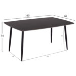 ΣΕΤ ΤΡΑΠΕΖΑΡΙΑΣ 5ΤΜΧ RAVEN LH10.21069.02 ΚΕΡΑΜΙΚΟ TOP ΜΑΥΡΟ ΜΑΡΜΑΡΟ & 4 ΚΑΡΕΚΛΕΣ - Image 2