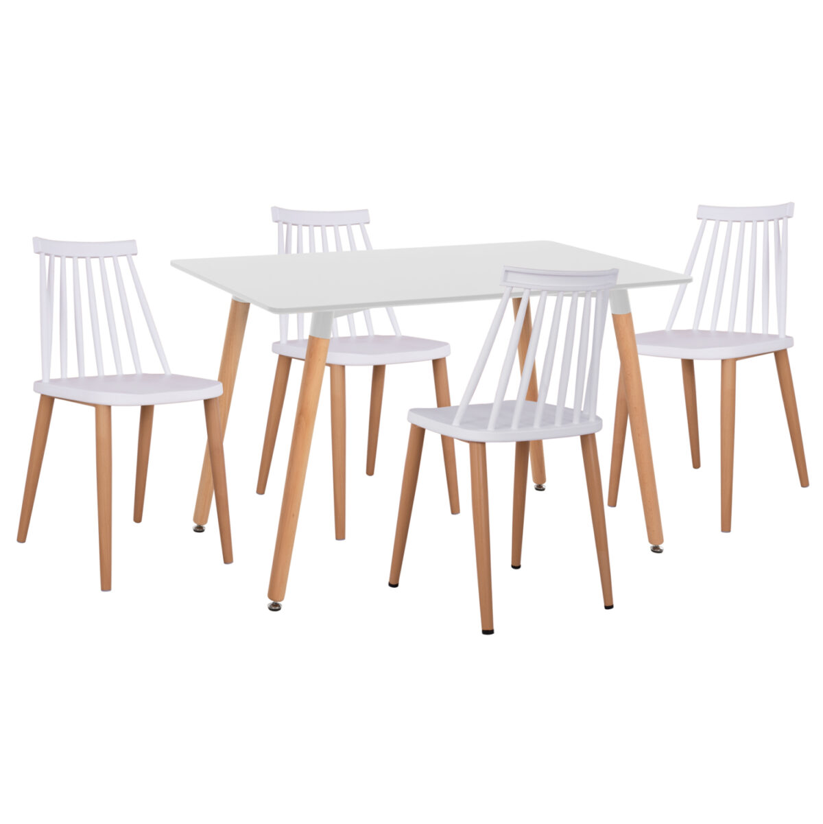 set-trapezarias-5tmch-fb921172-mdf-top-s ΣΕΤ ΤΡΑΠΕΖΑΡΙΑΣ 5ΤΜΧ MINIMAL LH10.21172 MDF TOP ΣΕ ΛΕΥΚΟ-ΣΚΕΛΕΤΟΣ ΣΕ ΦΥΣΙΚΟ ΞΥΛΟΥ - Image 1