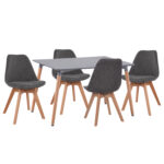ΣΕΤ ΤΡΑΠΕΖΑΡΙΑΣ 5ΤΜΧ VEGAS LH10.21177 MDF TOP ΣΕ ΓΚΡΙ--ΥΦΑΣΜΑ ΣΕ ΓΚΡΙ