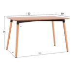 ΣΕΤ ΤΡΑΠΕΖΑΡΙΑΣ 5ΤΜΧ VEGAS LH10.21180 MDF TOP ΣΕ ΦΥΣΙΚΟ--ΥΦΑΣΜΑ ΜΠΕΖ - Image 2