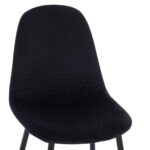ΣΕΤ ΤΡΑΠΕΖΑΡΙΑΣ 5ΤΜΧ BROLIN LH10.21191 MDF TOP-ΜΕΤΑΛΛΙΚΑ ΠΟΔΙΑ-ΒΕΛΟΥΔΟ--ΜΑΥΡΟ - Image 4