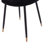 ΣΕΤ ΤΡΑΠΕΖΑΡΙΑΣ 5ΤΜΧ BROLIN LH10.21191 MDF TOP-ΜΕΤΑΛΛΙΚΑ ΠΟΔΙΑ-ΒΕΛΟΥΔΟ--ΜΑΥΡΟ - Image 5
