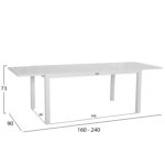 ΣΕΤ ΤΡΑΠΕΖΑΡΙΑΣ ΕΞ.ΧΩΡΟΥ 7ΤΜΧ KRUM LH10.21131 ΛΕΥΚΟ ΑΛΟΥΜΙΝΙΟ--P.E.RATTAN - Image 3