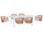 ΣΕΤ ΤΡΑΠΕΖΑΡΙΑΣ ΕΞ.ΧΩΡΟΥ 7ΤΜΧ KRUM LH10.21148 ΛΕΥΚΟ ΑΛΟΥΜΙΝΙΟ-P.E.RATTAN