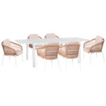 ΣΕΤ ΤΡΑΠΕΖΑΡΙΑΣ ΕΞ.ΧΩΡΟΥ 7ΤΜΧ KRUM LH10.21149 ΛΕΥΚΟ ΑΛΟΥΜΙΝΙΟ--P.E.RATTAN