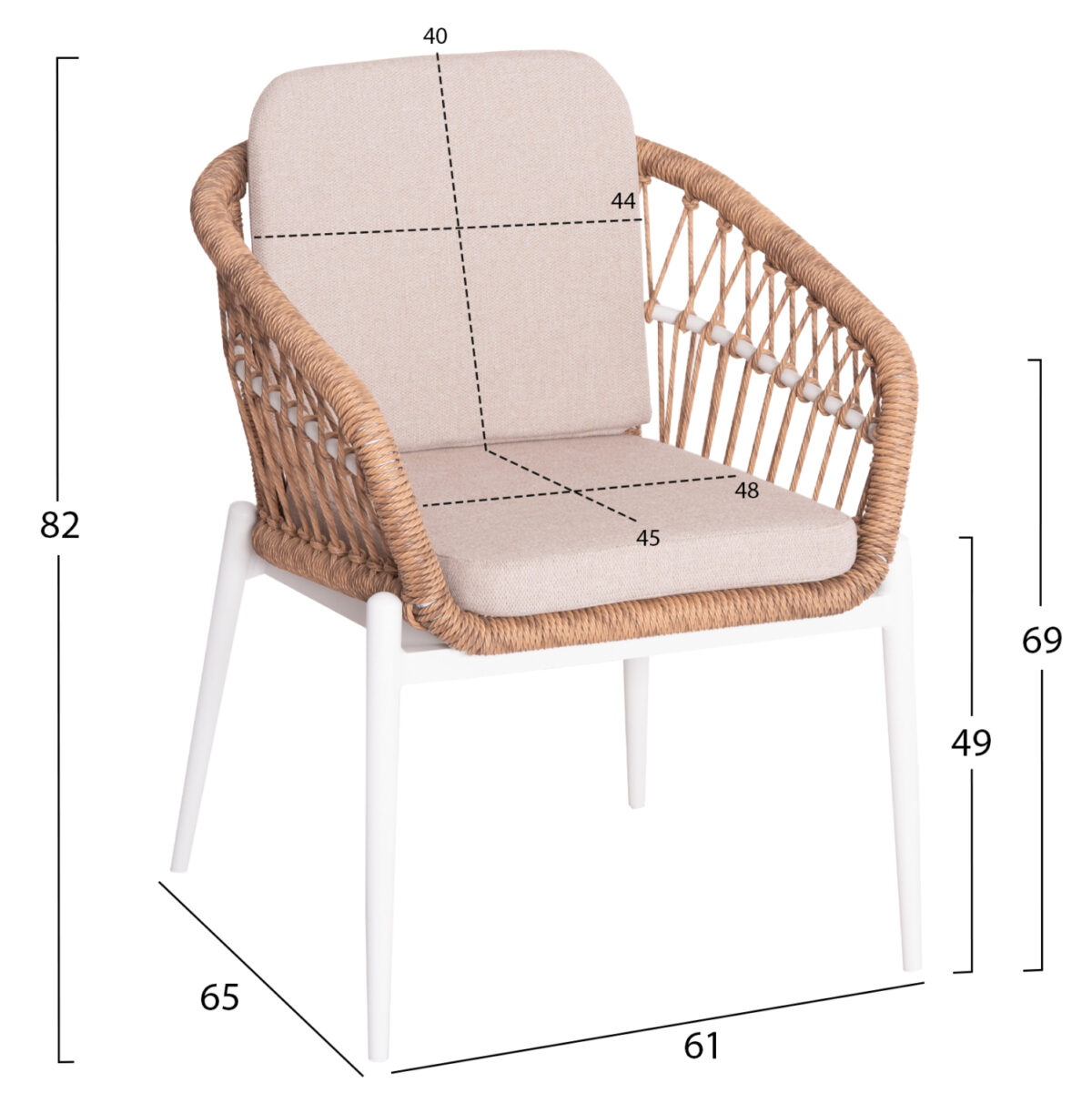 ΣΕΤ ΤΡΑΠΕΖΑΡΙΑΣ ΕΞ.ΧΩΡΟΥ 7ΤΜΧ KRUM LH10.21149 ΛΕΥΚΟ ΑΛΟΥΜΙΝΙΟ--P.E.RATTAN - Image 4
