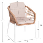 ΣΕΤ ΤΡΑΠΕΖΑΡΙΑΣ ΕΞ.ΧΩΡΟΥ 7ΤΜΧ KRUM LH10.21149 ΛΕΥΚΟ ΑΛΟΥΜΙΝΙΟ--P.E.RATTAN - Image 4