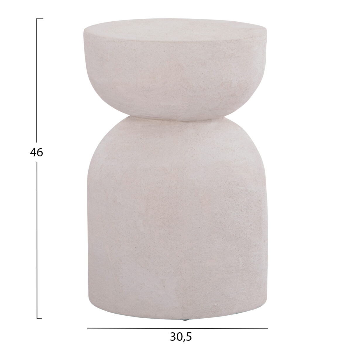 ΣΚΑΜΠΟ ΣΕΙΡΑ SANTORINI LH10.18041 ΠΟΛΥΡΗΤΙΝΗ ΣΕ ΥΠΟΛΕΥΚΟ Φ30,5x46Υεκ - Image 2