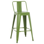 ΣΚΑΜΠΟ ΜΕΣΑΙΟΥ ΥΨΟΥΣ ΜΕΤΑΛΛΙΚΟ MELITA ΣΕ LIGHT OLIVE GREEN LH10.8574.13 42x42x98 εκ.