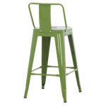 ΣΚΑΜΠΟ ΜΕΣΑΙΟΥ ΥΨΟΥΣ ΜΕΤΑΛΛΙΚΟ MELITA ΣΕ LIGHT OLIVE GREEN LH10.8574.13 42x42x98 εκ. - Image 5