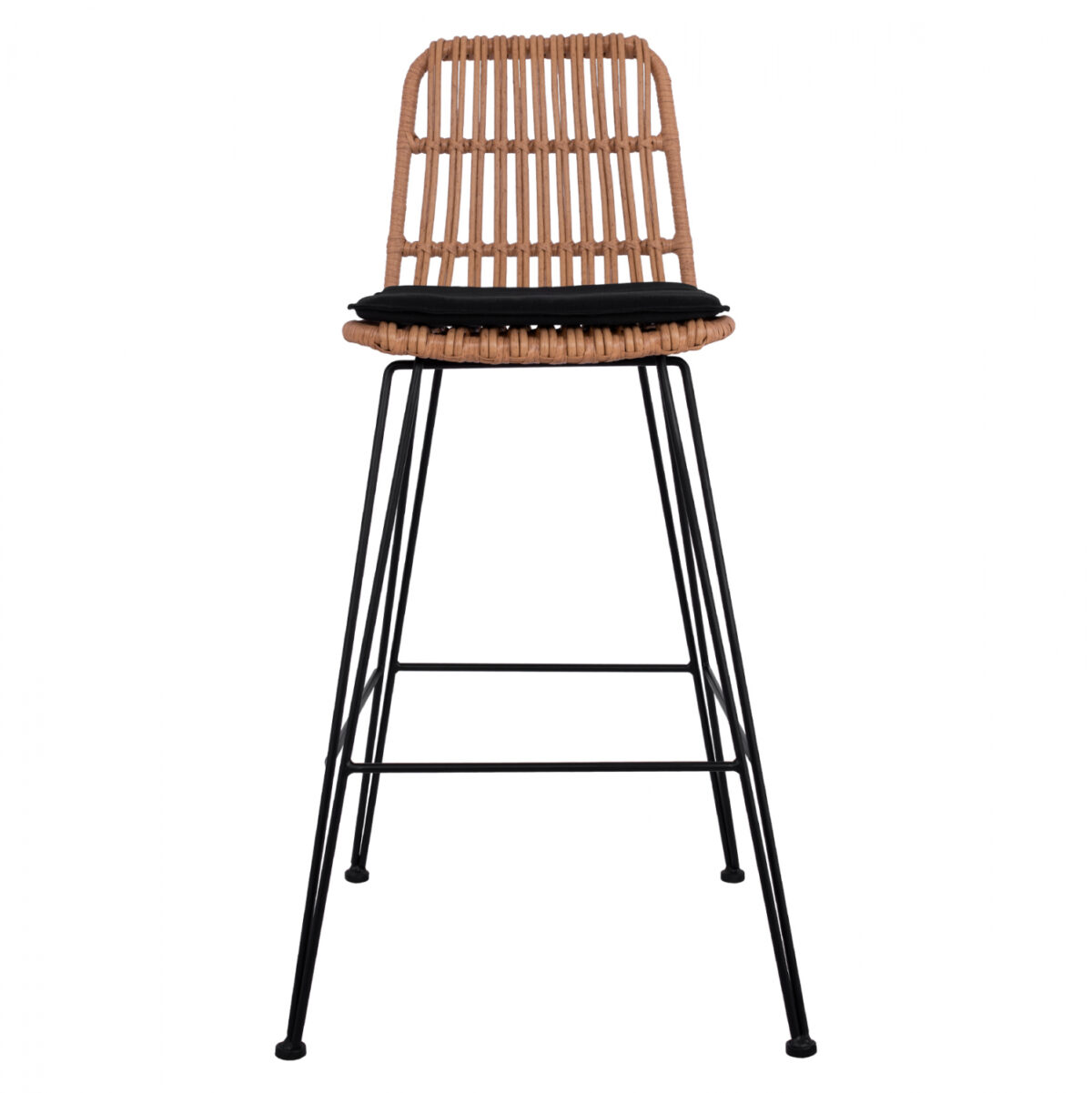 ΣΚΑΜΠΟ ΜΕΤΑΛΛΙΚΟ ΜΕ ΜΑΞΙΛΑΡΙ ALLEGRA LH10.5452 ΜΕ WICKER ΣΕ ΜΠΕΖ ΑΠΟΧΡΩΣΗ 56x60x109 εκ. - Image 3