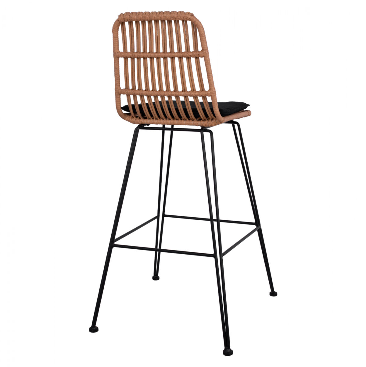 ΣΚΑΜΠΟ ΜΕΤΑΛΛΙΚΟ ΜΕ ΜΑΞΙΛΑΡΙ ALLEGRA LH10.5452 ΜΕ WICKER ΣΕ ΜΠΕΖ ΑΠΟΧΡΩΣΗ 56x60x109 εκ. - Image 5