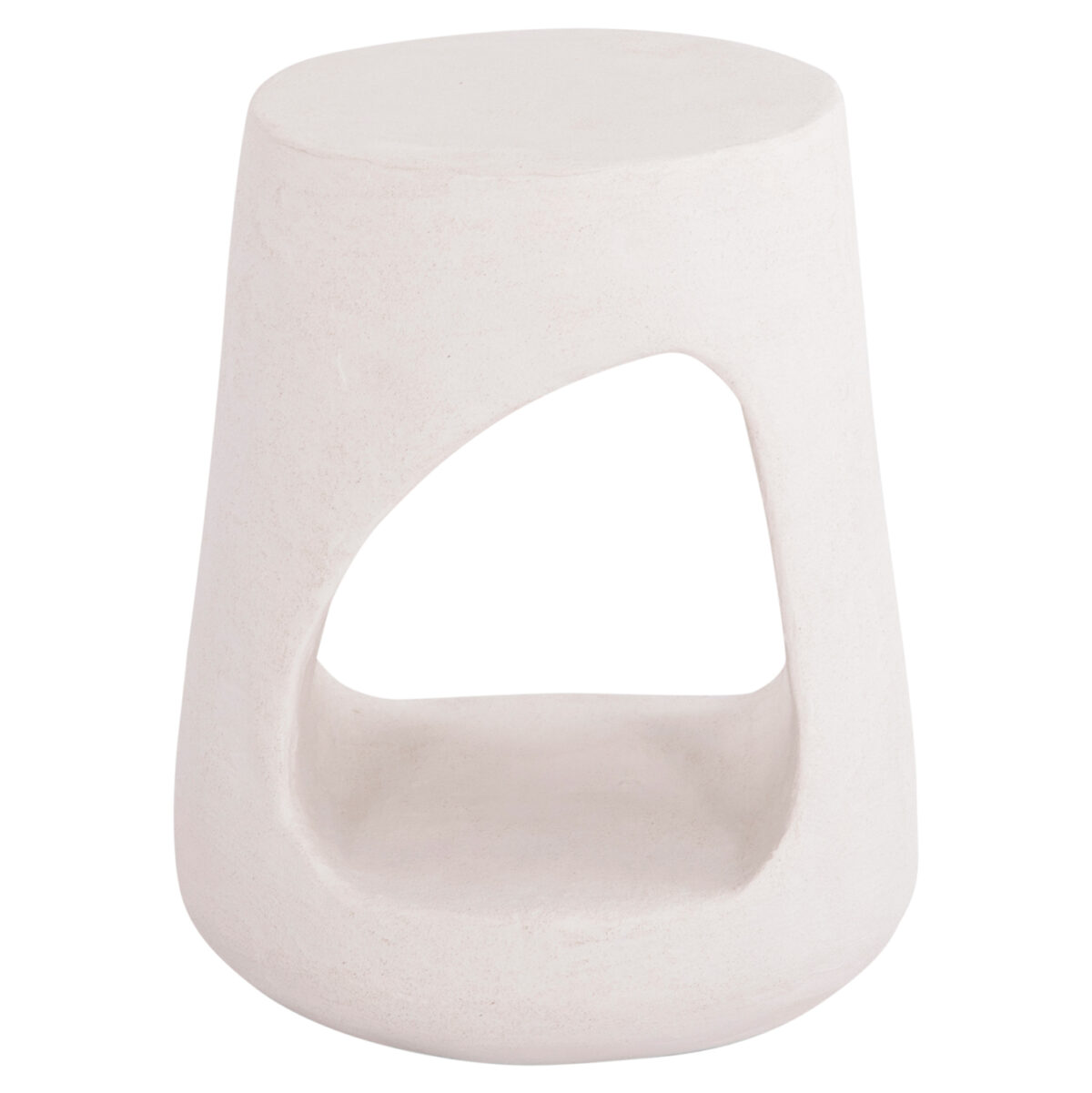 ΣΚΑΜΠΟ ΣΤΡΟΓΓΥΛΟ ΣΕΙΡΑ SANTORINI LH10.18056 ΠΟΛΥΡΗΤΙΝΗ ΣΕ ΥΠΟΛΕΥΚΟ ΧΡΩΜΑ Φ38x47Yεκ. - Image 3