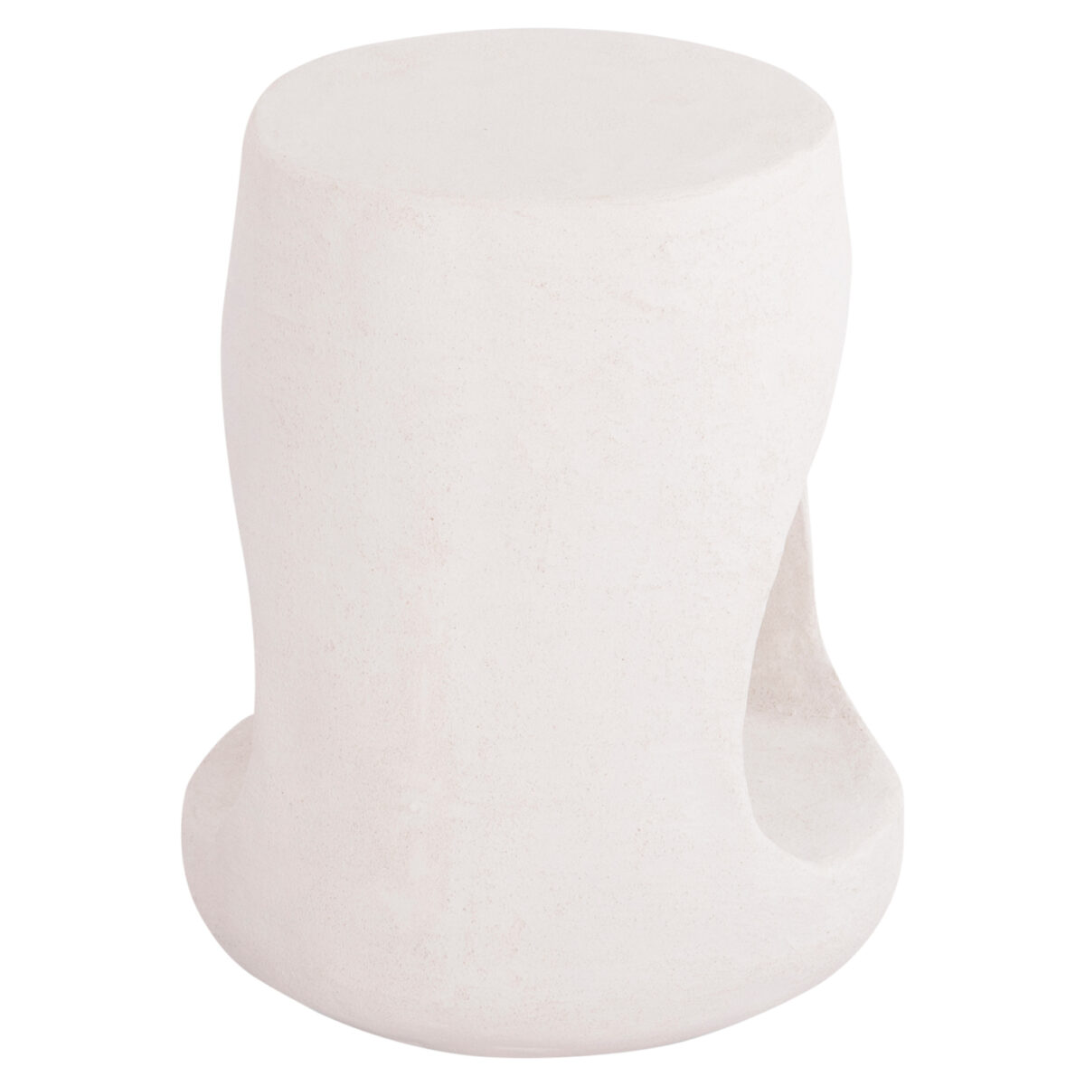 ΣΚΑΜΠΟ ΣΤΡΟΓΓΥΛΟ ΣΕΙΡΑ SANTORINI LH10.18056 ΠΟΛΥΡΗΤΙΝΗ ΣΕ ΥΠΟΛΕΥΚΟ ΧΡΩΜΑ Φ38x47Yεκ. - Image 4