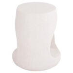 ΣΚΑΜΠΟ ΣΤΡΟΓΓΥΛΟ ΣΕΙΡΑ SANTORINI LH10.18056 ΠΟΛΥΡΗΤΙΝΗ ΣΕ ΥΠΟΛΕΥΚΟ ΧΡΩΜΑ Φ38x47Yεκ. - Image 4