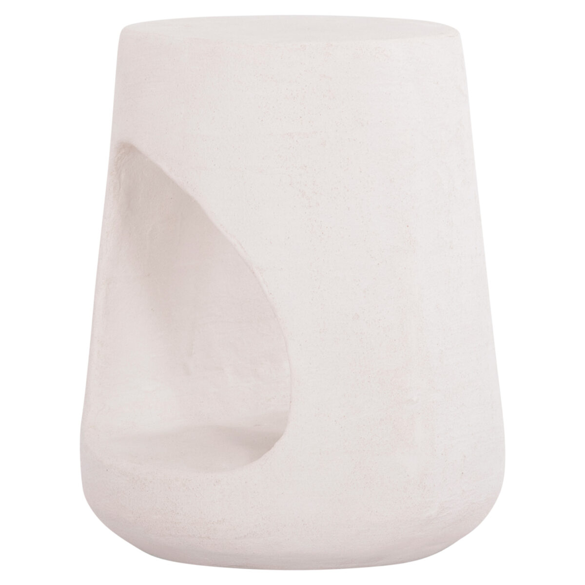 ΣΚΑΜΠΟ ΣΤΡΟΓΓΥΛΟ ΣΕΙΡΑ SANTORINI LH10.18056 ΠΟΛΥΡΗΤΙΝΗ ΣΕ ΥΠΟΛΕΥΚΟ ΧΡΩΜΑ Φ38x47Yεκ. - Image 5