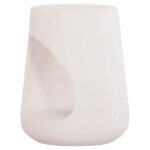 ΣΚΑΜΠΟ ΣΤΡΟΓΓΥΛΟ ΣΕΙΡΑ SANTORINI LH10.18056 ΠΟΛΥΡΗΤΙΝΗ ΣΕ ΥΠΟΛΕΥΚΟ ΧΡΩΜΑ Φ38x47Yεκ. - Image 5