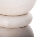 ΣΚΑΜΠΟ ΣΤΡΟΓΓΥΛΟ COIL LH10.9703 ΜΑΣΙΦ MANGO ΣΕ ΛΕΥΚΟ ΧΡΩΜΑ Φ35x51Υ εκ. - Image 5