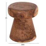 ΣΚΑΜΠΟ-ΤΡΑΠΕΖΑΚΙ ΣΤΡΟΓΓΥΛΟ CUPRE LH10.9793.11 ΜΑΣΙΦ ΞΥΛΟ SUAR-ΦΥΣΙΚΟ Φ40x45Υεκ. - Image 2