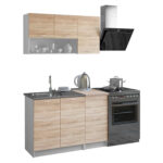 ΣΥΝΘΕΣΗ ΚΟΥΖΙΝΑΣ JADIEL ΜΕΛΑΜΙΝΗ ΜΕ ΠΑΓΚΟ SONAMA-ΛΕΥΚΟ LH10.2440 120x46-29,2 εκ.