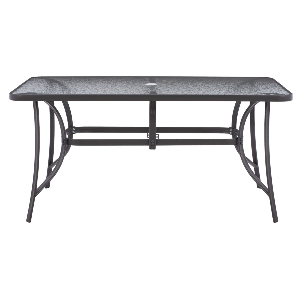ΤΡΑΠΕΖΙ BRUNO 150X90Χ75Υεκ. ΜΕΤΑΛΛΙΚΟ ΟΡΘΟΓΩΝΙΟ ΓΚΡΙ ΜΕ ΤΡΥΠΑ ΟΜΠΡΕΛΑΣ Φ38  LH10.5145.11 - Image 3