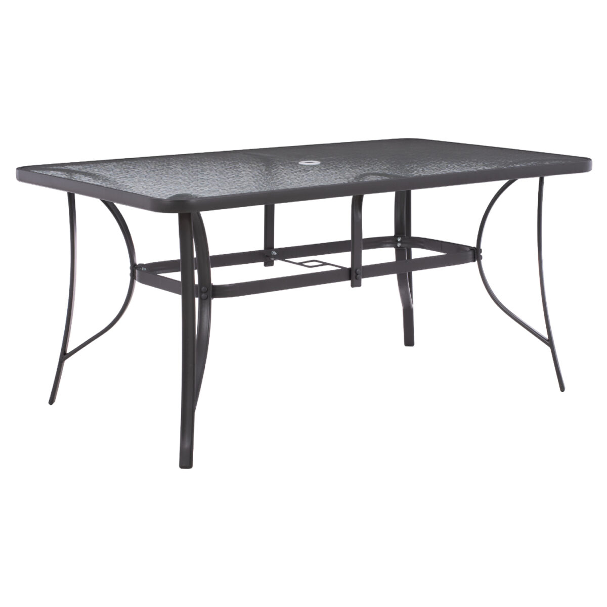 ΤΡΑΠΕΖΙ BRUNO 150X90Χ75Υεκ. ΜΕΤΑΛΛΙΚΟ ΟΡΘΟΓΩΝΙΟ ΓΚΡΙ ΜΕ ΤΡΥΠΑ ΟΜΠΡΕΛΑΣ Φ38  LH10.5145.11 - Image 4