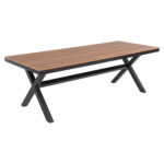 ΤΡΑΠΕΖΙ ΑΛΟΥΜΙΝΙΟΥ ΟΡΘΟΓΩΝΙΟ TAWNEE LH10.6039.01 ΑΝΘΡΑΚΙ-POLYWOOD ΦΥΣΙΚΟ 219,5x89,5x73Υ