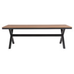 ΤΡΑΠΕΖΙ ΑΛΟΥΜΙΝΙΟΥ ΟΡΘΟΓΩΝΙΟ TAWNEE LH10.6039.01 ΑΝΘΡΑΚΙ-POLYWOOD ΦΥΣΙΚΟ 219,5x89,5x73Υ - Image 3