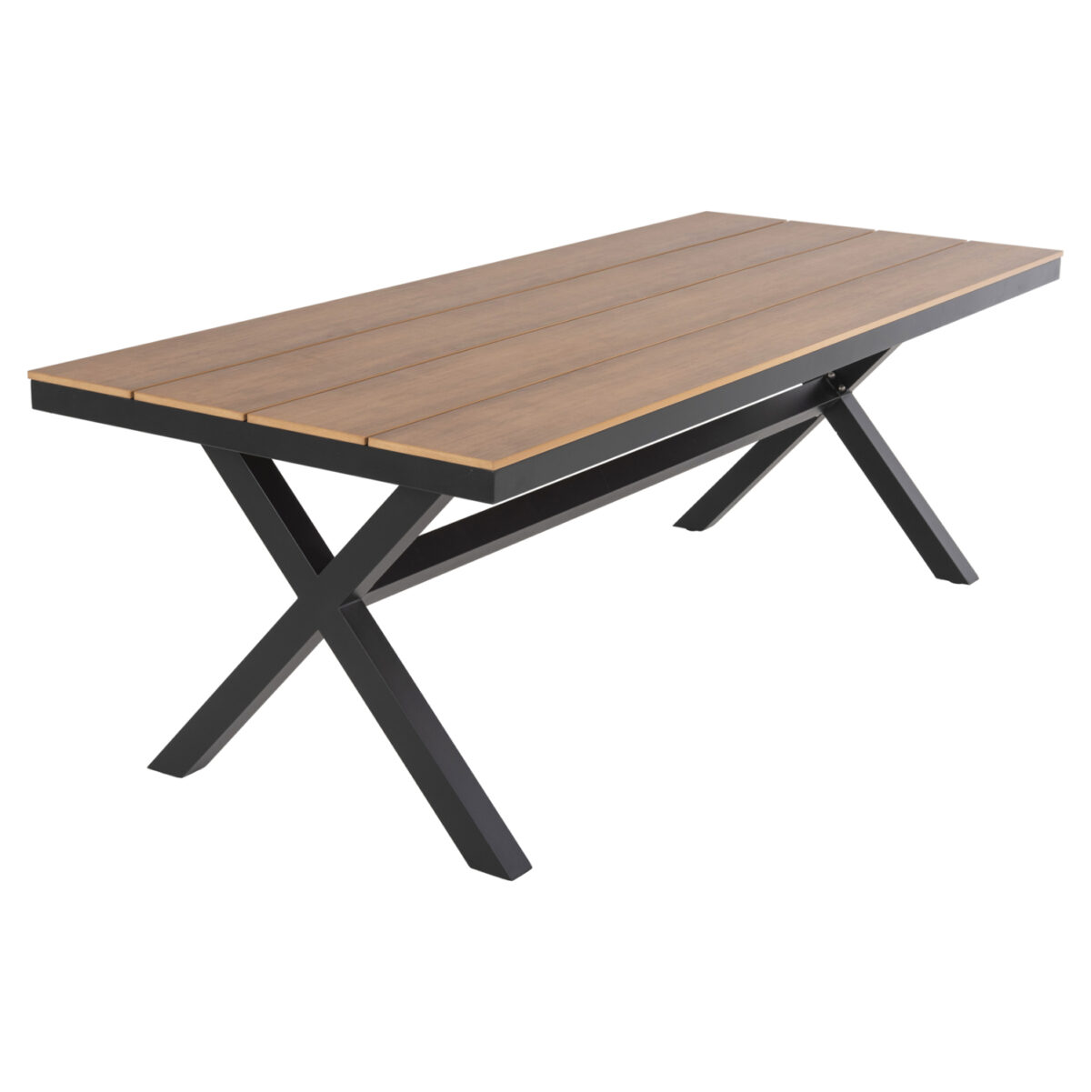 ΤΡΑΠΕΖΙ ΑΛΟΥΜΙΝΙΟΥ ΟΡΘΟΓΩΝΙΟ TAWNEE LH10.6039.01 ΑΝΘΡΑΚΙ-POLYWOOD ΦΥΣΙΚΟ 219,5x89,5x73Υ - Image 4
