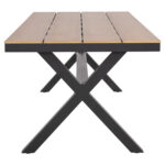 ΤΡΑΠΕΖΙ ΑΛΟΥΜΙΝΙΟΥ ΟΡΘΟΓΩΝΙΟ TAWNEE LH10.6039.01 ΑΝΘΡΑΚΙ-POLYWOOD ΦΥΣΙΚΟ 219,5x89,5x73Υ - Image 5