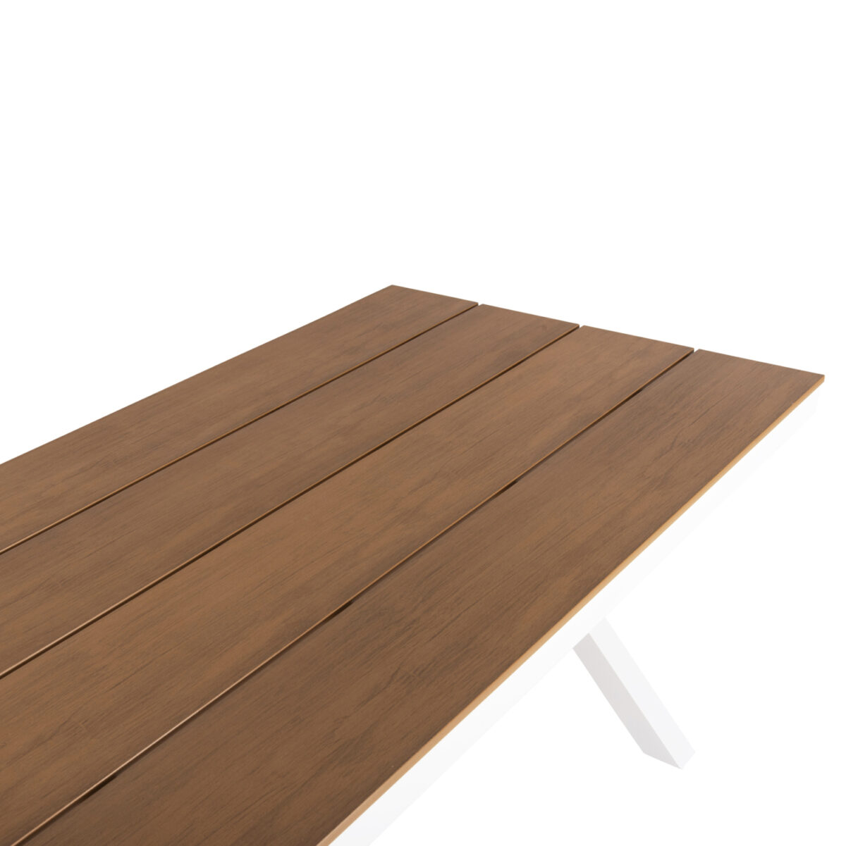 ΤΡΑΠΕΖΙ ΑΛΟΥΜΙΝΙΟΥ ΟΡΘΟΓΩΝΙΟ TAWNEE LH10.6039.02 ΛΕΥΚΟ-POLYWOOD ΦΥΣΙΚΟ 219,5x89,5x73Υ - Image 4