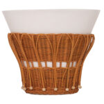 ΤΡΑΠΕΖΙ ΒΟΗΘΗΤΙΚΟ PERRAL LH10.18164.02S FIBER CEMENT ΛΕΥΚΟ-ΦΥΣΙΚΟ RATTAN--Φ42x36Υεκ - Image 3